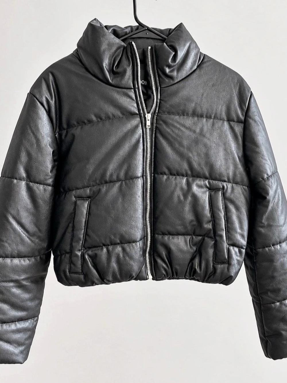 Fashion Nova Vixen Faux Leather Puffer Jacket Faux Leather Puffer Jacket in
